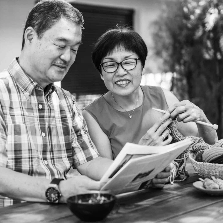 senior couple leisure outside concept