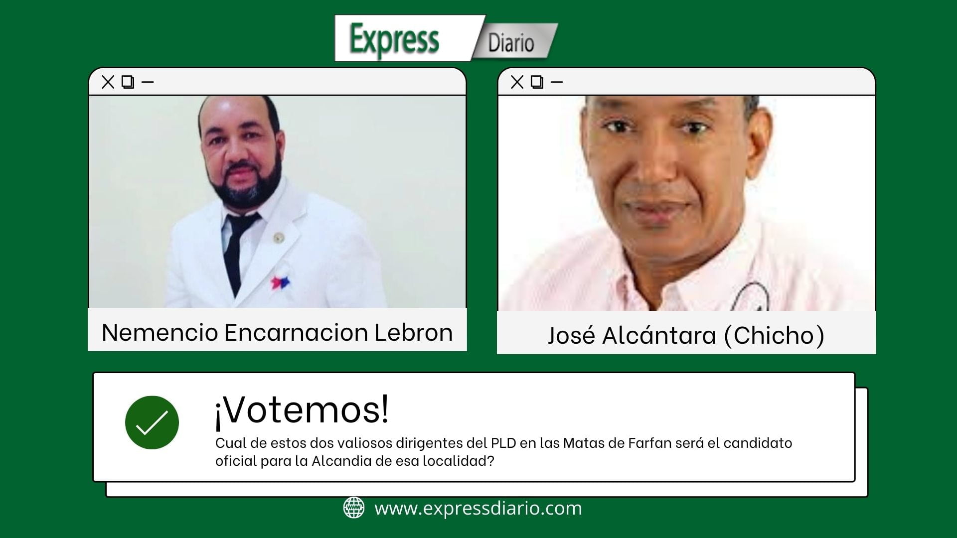 Quién cree usted que será el candidato oficial para la Alcaldía por el PLD en las Matas de Farfán? Quién cree usted que será el candidato oficial para la Alcaldía por el PLD en las Matas de Farfán?
