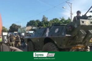 Gran despliegues militares y tanques en Dajabón monitorean la evolución de ambos mercados
