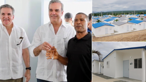 Gobierno entrega 100 casas ecológicas con paneles solares a familias pobres de Azua