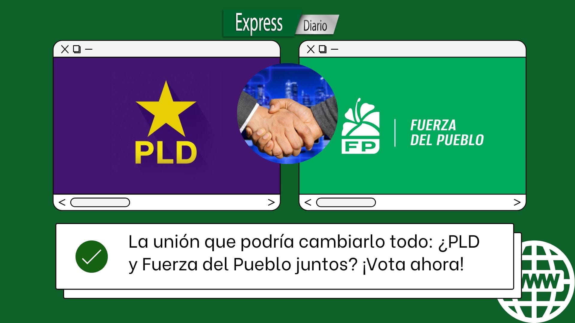 ¿Deberían unirse el PLD y la Fuerza del Pueblo? ¡Vota y decide el futuro político! ¿Deberían unirse el PLD y la Fuerza del Pueblo? ¡Vota y decide el futuro político!