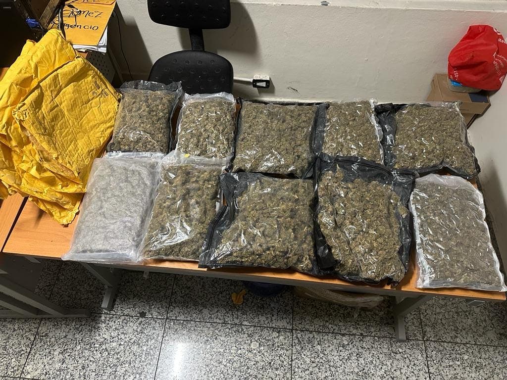 DNCD ocupa 10 paquetes de marihuana en el AILA