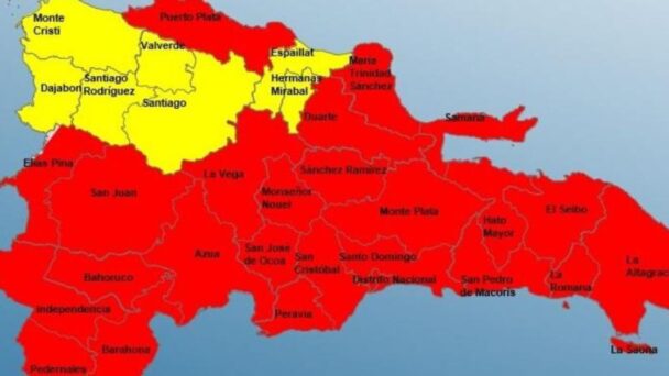 Aumenta el número de provincias en alerta roja por la tormenta Franklin