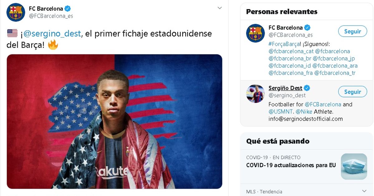 El Barcelona decide ceder a un jugador de Estados Unidos