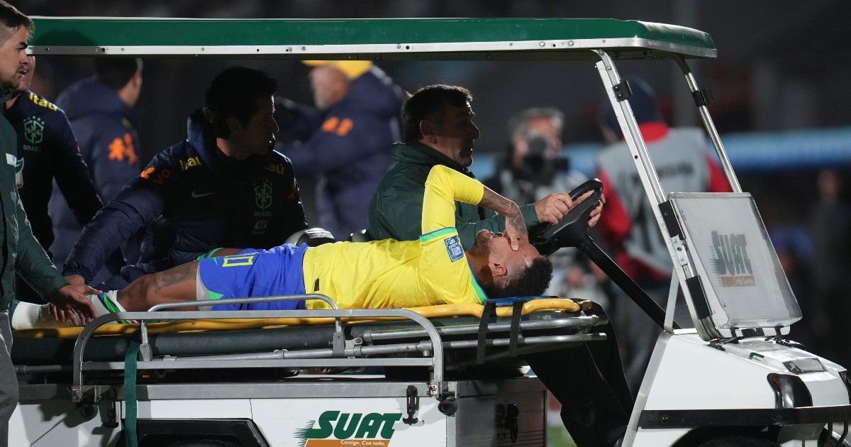 Neymar sufre rotura de ligamento cruzado en partido con Brasil