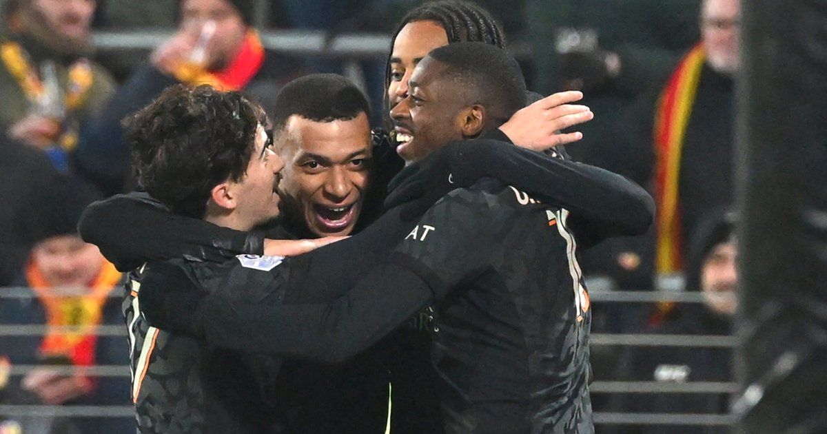 Mbappé lidera al PSG en su victoria por 2-0 sobre el Lens