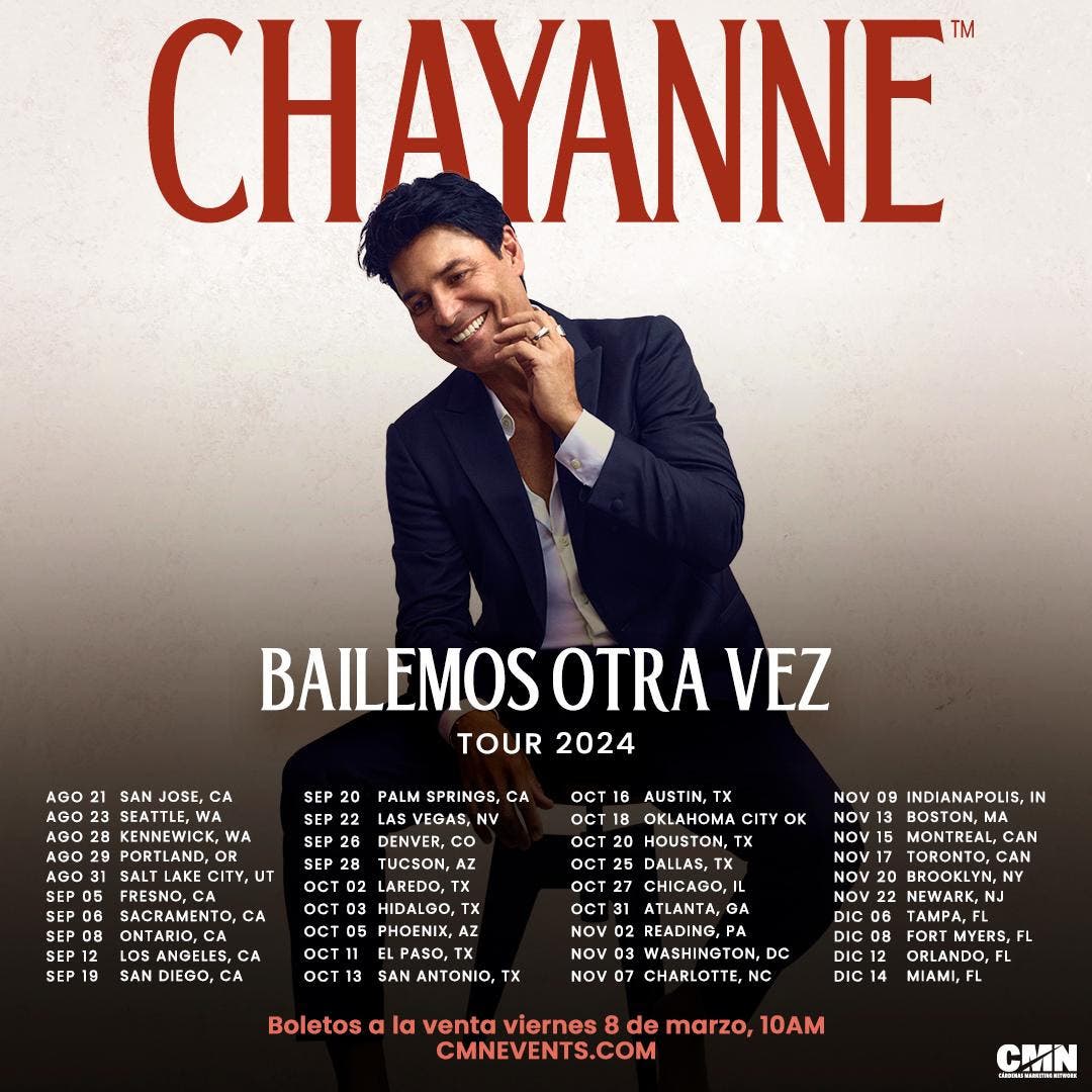 Después de cinco años, Chayanne regresa a los escenarios con su gira “BAILEMOS OTRA VEZ TOUR 2024” Después de cinco años, Chayanne regresa a los escenarios con su gira “BAILEMOS OTRA VEZ TOUR 2024”