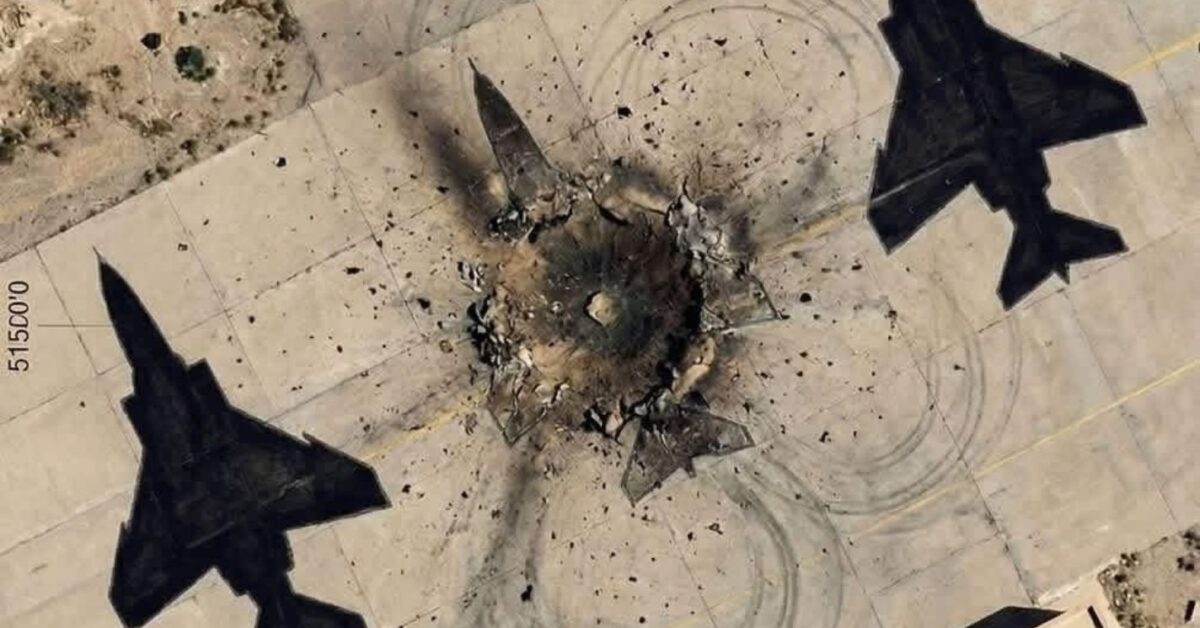 ¡Golpe maestro de Irán! Bombas de EE. UU. habrían destruido aviones pintados en el suelo